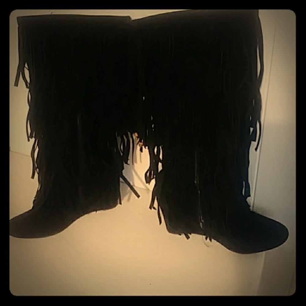 Adriana New York Fringe suede boots
